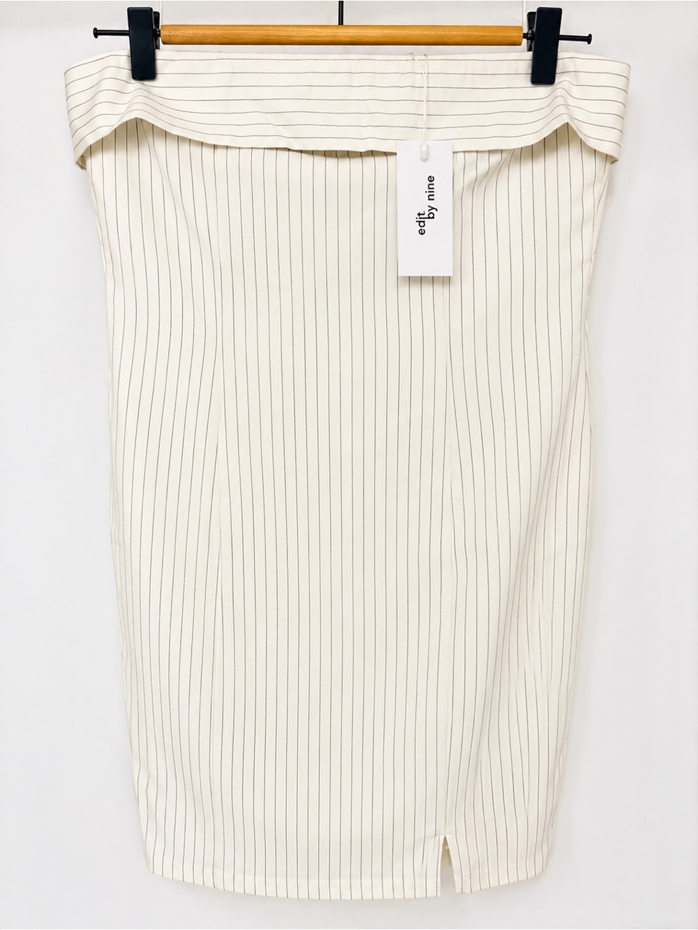 edr by nine Cream Pinstripe mini dress